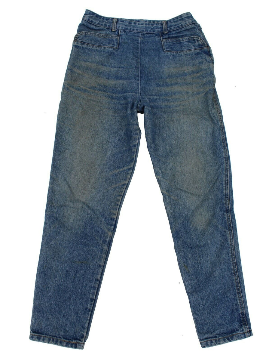 GUESS Georges Marciano High Rise Side Zip Triangle Denim