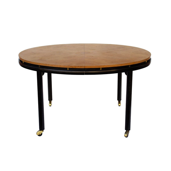 Michael Taylor for Baker Furniture 'New World' Oval Dining Table with 3 Leaves