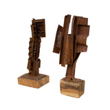 Pair of Handmade Sculptures by American Artist PKW