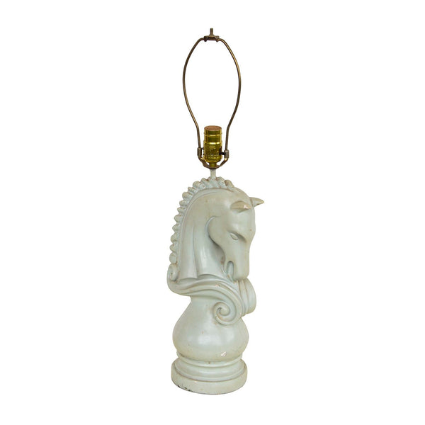 Mint Green Horse Head Rook Table Lamp