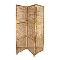 Boho Vintage Wicker Folding Screen