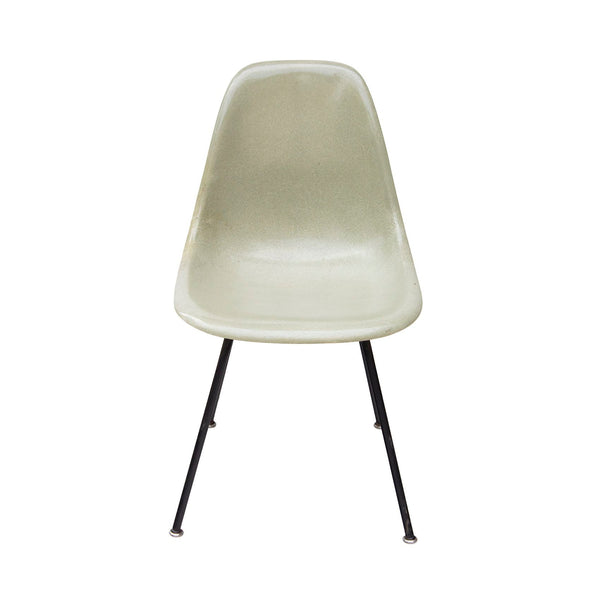 Herman Miller Eames Side Shell Chair in Seafoam Light on Black H Base