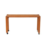 1970s Handmade Solid Oak Console Table 1