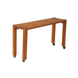 1970s Handmade Solid Oak Console Table 2