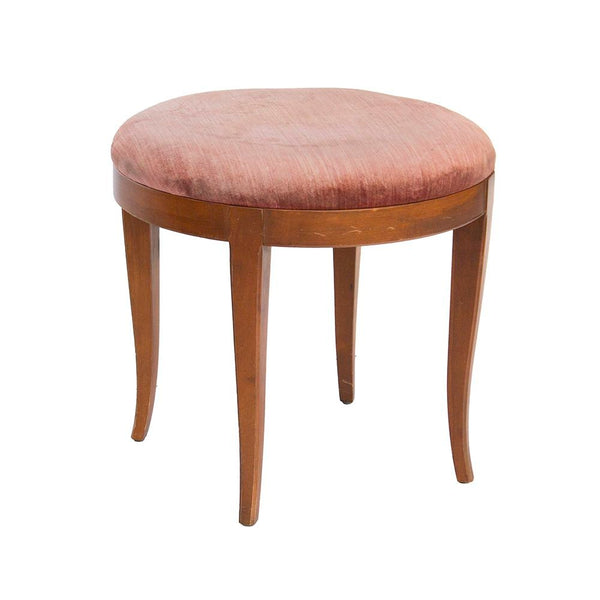 Regency Style Ottoman in Walnut with Curving Legs