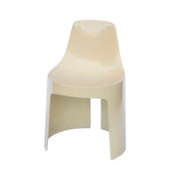 Space-age Cream Plastic Stacking Chair Designed by Kay LeRoy Ruggles for Umbo