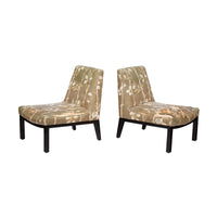 Tufted Slipper Chairs by Edward Wormley for Dunbar, pair