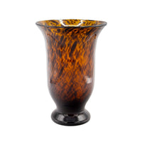 Large Tortoise Murano Glass Footed Vase