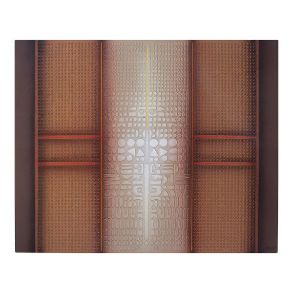 Unique Large Vintage Art Piece in Perforated Bas Relief, 60" x 48"