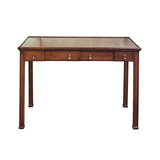 Antique Walnut Desk with Drop Pulls and Drawers, 44"