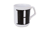 Graphic Black and White Typography H Coffee Mug Made in England