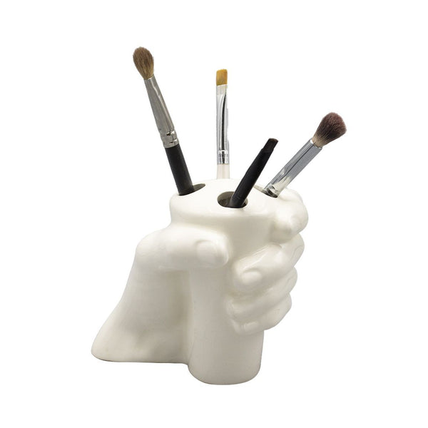 Hand- Shaped Brush or Pen Holder by D-Funk Ceramics California