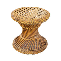 Trio of Hourglass Wicker Ottomans