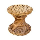 Trio of Hourglass Wicker Ottomans