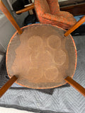 Petite Art Deco Channel Back Shell Chairs, pair