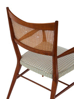 Paul McCobb for Calvin Walnut Dining Chairs with Caned Backs Directional , S/6