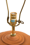 Textured Ceramic Table Lamps in Terracotta, Pair