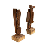 Pair of Handmade Sculptures by American Artist PKW