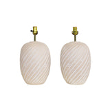1980s Sand Swirl Ceramic Table Lamps