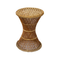 Trio of Hourglass Wicker Ottomans
