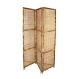 Boho Vintage Wicker Folding Screen