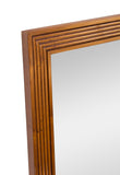Baker Furniture | Milling Road Stepped or Beveled Walnut Mirror, 34 x 44