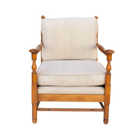 Armchair with Turned Maple Frame
