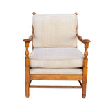 Armchair with Turned Maple Frame