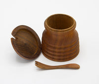 Lidded Salt Cellar in Solid Teak