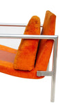 Pair of Aluminum Frame Lounge Chairs by Founders in the Manner of Harvey Probber