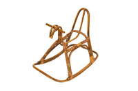 Child's Rocking Horse in Rattan