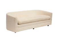 Custom Sofa on Casters in Cream Boucle #1