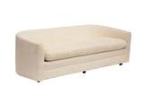 Custom Sofa on Casters in Cream Boucle #1