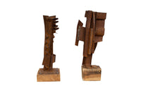 Pair of Handmade Sculptures by American Artist PKW