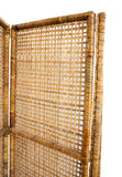 Boho Vintage Wicker Folding Screen
