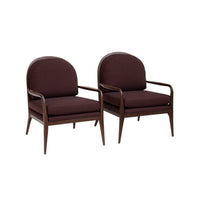 Paul McCobb for Widdicomb Walnut Armchairs, Newly upholstered