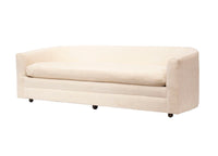 Custom Sofa on Casters in Cream Boucle #1