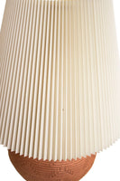 Textured Ceramic Table Lamps in Terracotta, Pair