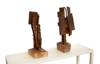 Pair of Handmade Sculptures by American Artist PKW