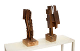 Pair of Handmade Sculptures by American Artist PKW