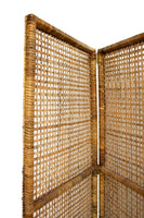Boho Vintage Wicker Folding Screen