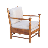 Armchair with Turned Maple Frame