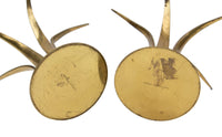 Vintage Ystad Sweden Brass Candle Holder Set Candlesticks