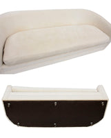Custom Sofa on Casters in Cream Boucle #1