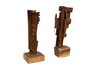 Pair of Handmade Sculptures by American Artist PKW