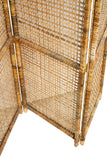 Boho Vintage Wicker Folding Screen