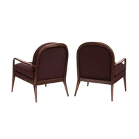 Paul McCobb for Widdicomb Walnut Armchairs, Newly upholstered