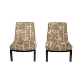 Tufted Slipper Chairs by Edward Wormley for Dunbar, pair