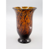 Large Tortoise Murano Glass Footed Vase