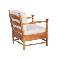 Armchair with Turned Maple Frame